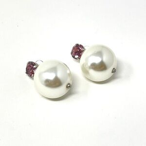 New Anthropologie Pearl Crystal Earrings